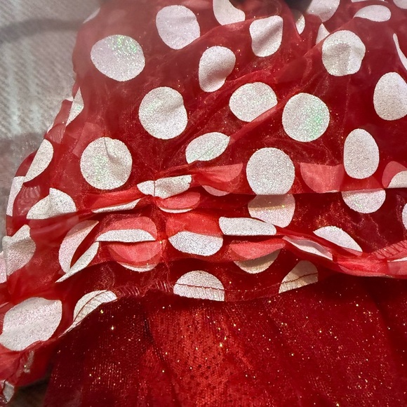 Red Polka Dot Minnie Mouse Toddler Costume (3T-4T) red, white & black - Picture 7 of 12